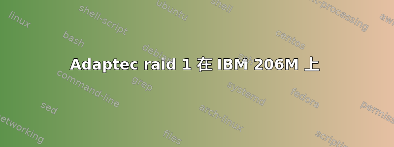 Adaptec raid 1 在 IBM 206M 上