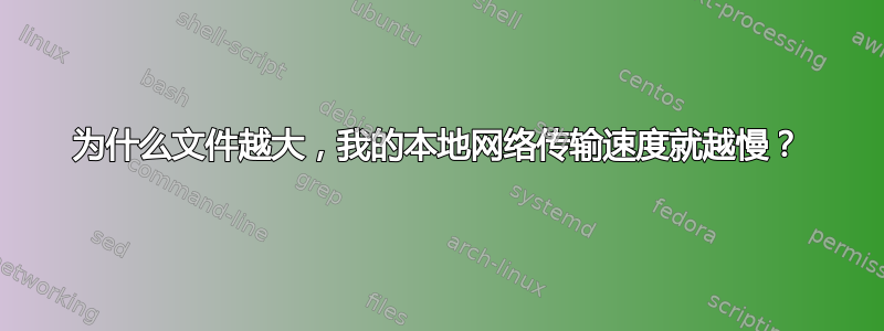 为什么文件越大，我的本地网络传输速度就越慢？