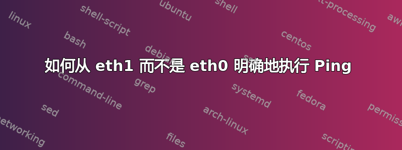 如何从 eth1 而不是 eth0 明确地执行 Ping