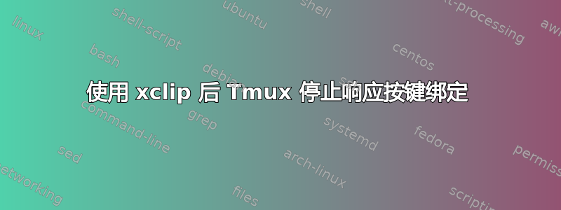 使用 xclip 后 Tmux 停止响应按键绑定