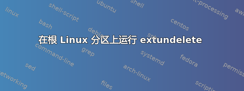 在根 Linux 分区上运行 extundelete