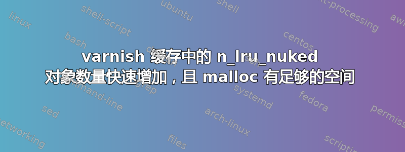 varnish 缓存中的 n_lru_nuked 对象数量快速增加，且 malloc 有足够的空间