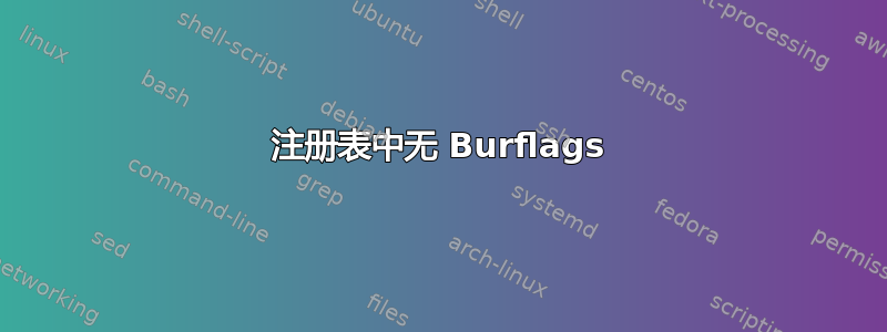 注册表中无 Burflags