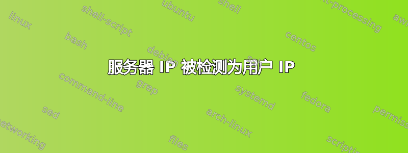 服务器 IP 被检测为用户 IP