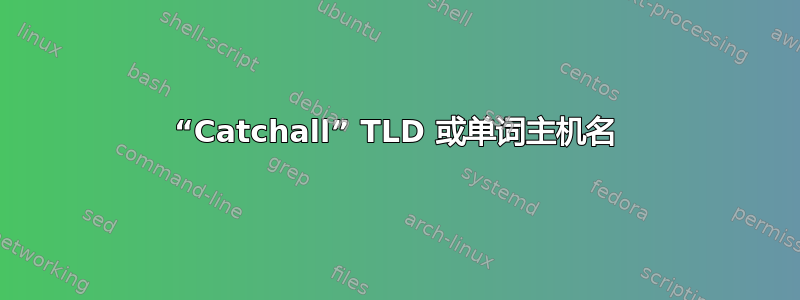 “Catchall” TLD 或单词主机名