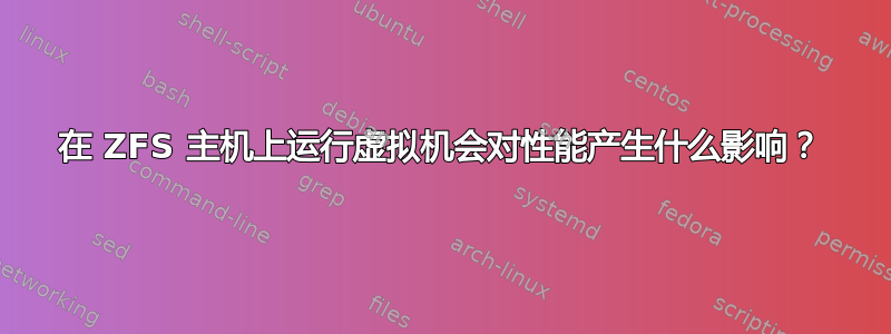 在 ZFS 主机上运行虚拟机会对性能产生什么影响？