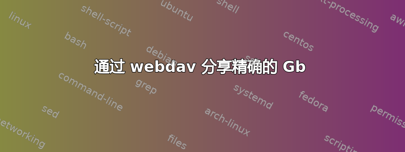 通过 webdav 分享精确的 Gb