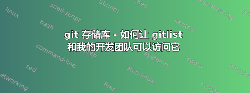 git 存储库 - 如何让 gitlist 和我的开发团队可以访问它