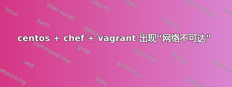 centos + chef + vagrant 出现“网络不可达”