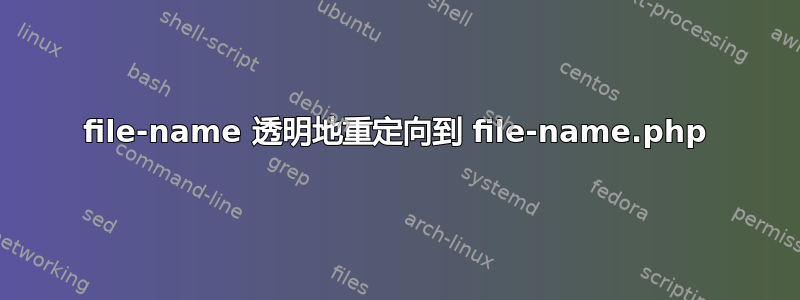 file-name 透明地重定向到 file-name.php