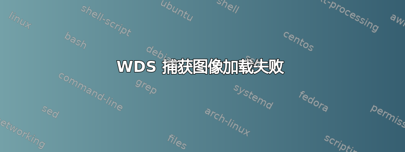 WDS 捕获图像加载失败