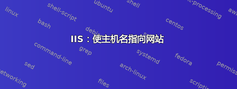 IIS：使主机名指向网站