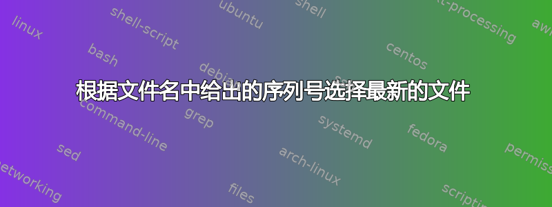 根据文件名中给出的序列号选择最新的文件