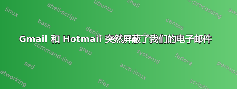 Gmail 和 Hotmail 突然屏蔽了我们的电子邮件 