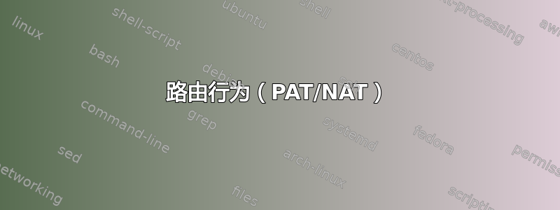 路由行为（PAT/NAT）