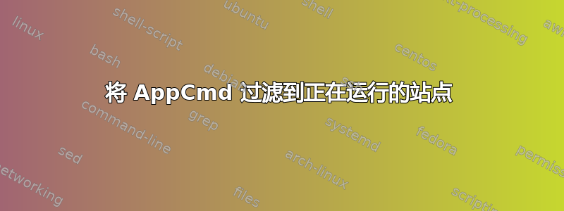 将 AppCmd 过滤到正在运行的站点