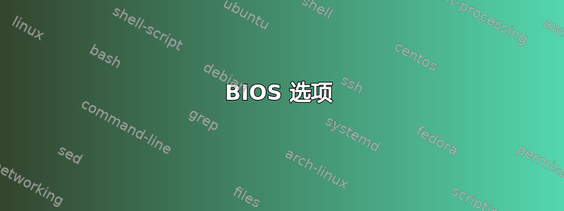 BIOS 选项