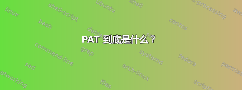 PAT 到底是什么？