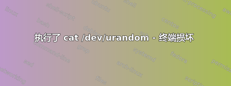 执行了 cat /dev/urandom - 终端损坏