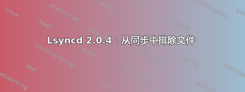 Lsyncd 2.0.4：从同步中排除文件