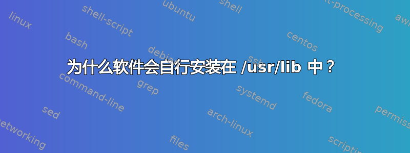 为什么软件会自行安装在 /usr/lib 中？