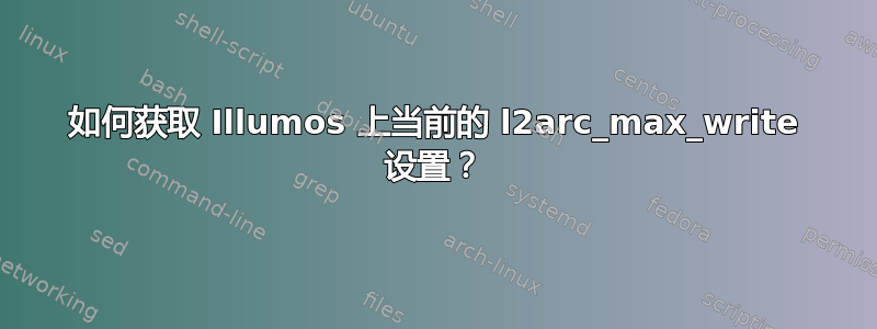 如何获取 Illumos 上当前的 l2arc_max_write 设置？