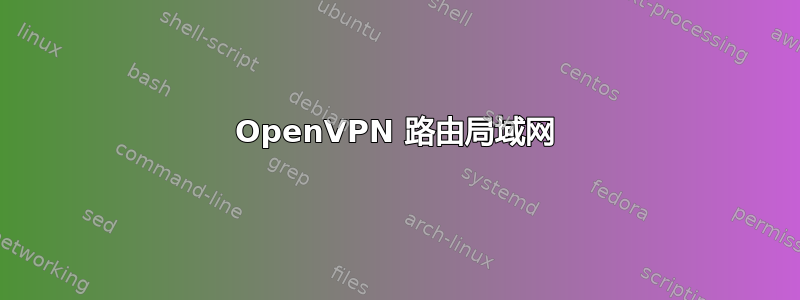 OpenVPN 路由局域网