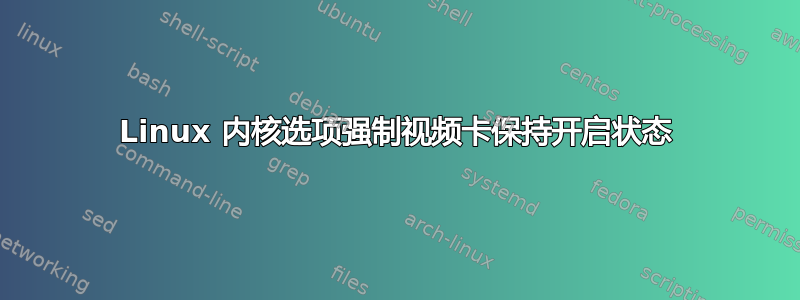 Linux 内核选项强制视频卡保持开启状态