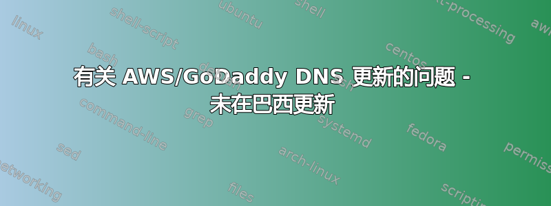 有关 AWS/GoDaddy DNS 更新的问题 - 未在巴西更新