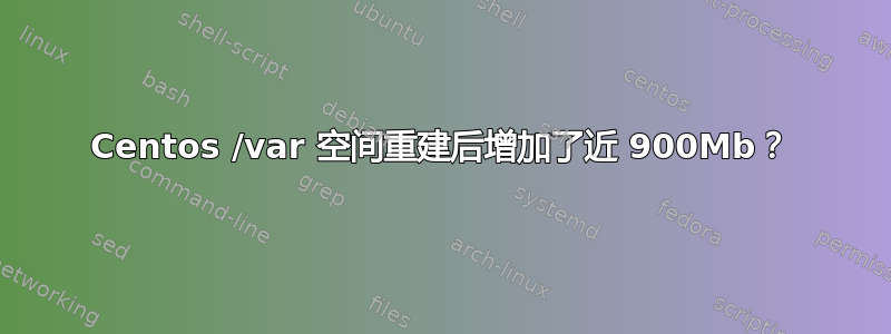 Centos /var 空间重建后增加了近 900Mb？