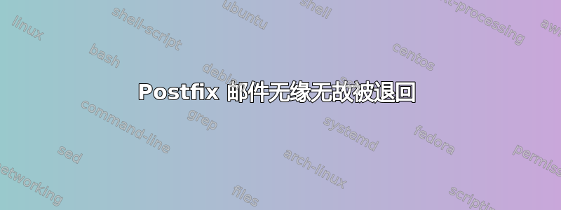 Postfix 邮件无缘无故被退回