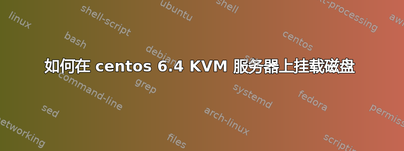 如何在 centos 6.4 KVM 服务器上挂载磁盘