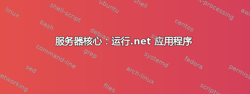 服务器核心：运行.net 应用程序