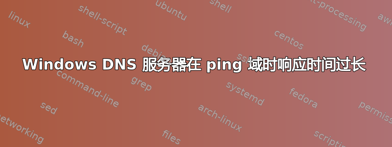 Windows DNS 服务器在 ping 域时响应时间过长