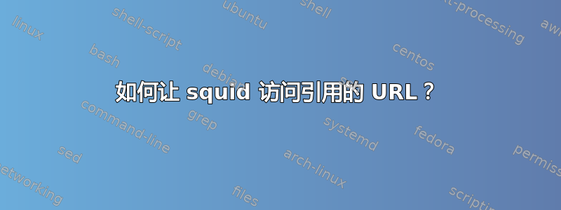 如何让 squid 访问引用的 URL？