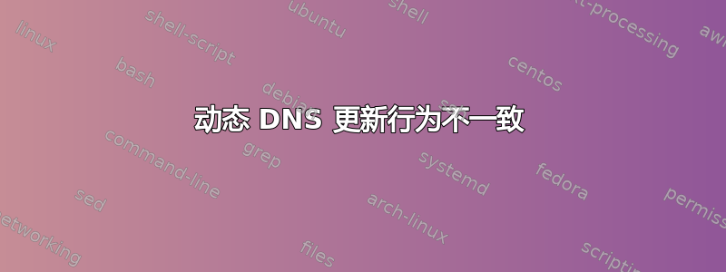 动态 DNS 更新行为不一致