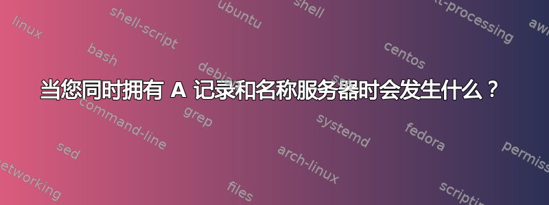 当您同时拥有 A 记录和名称服务器时会发生什么？