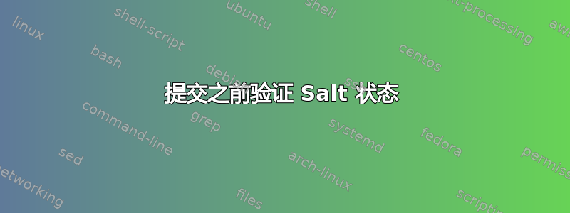 提交之前验证 Salt 状态