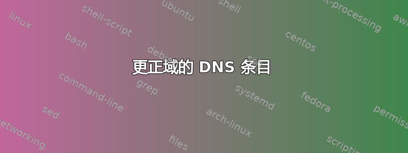 更正域的 DNS 条目