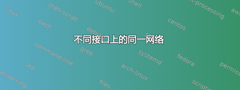 不同接口上的同一网络