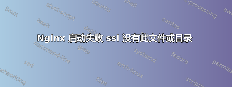 Nginx 启动失败 ssl 没有此文件或目录