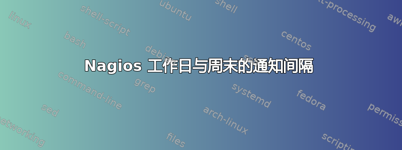 Nagios 工作日与周末的通知间隔