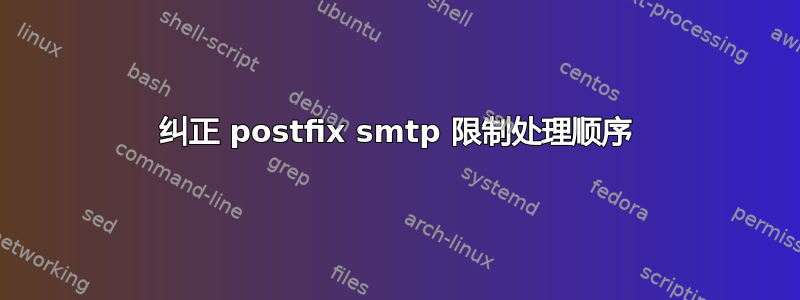 纠正 postfix smtp 限制处理顺序