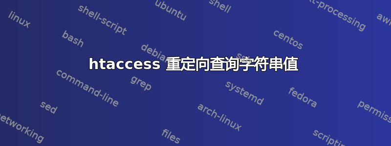 htaccess 重定向查询字符串值