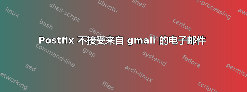 Postfix 不接受来自 gmail 的电子邮件