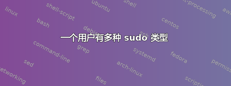 一个用户有多种 sudo 类型