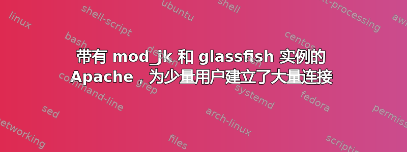 带有 mod_jk 和 glassfish 实例的 Apache，为少量用户建立了大量连接