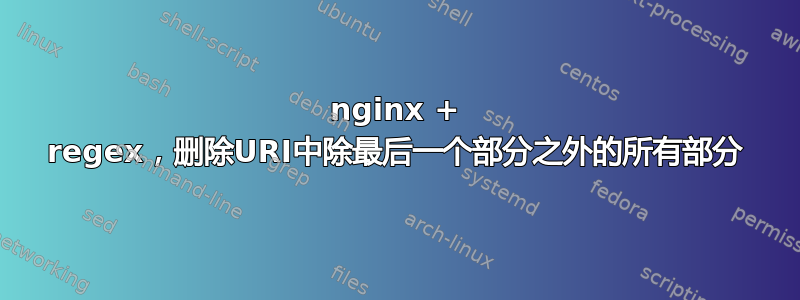 nginx + regex，删除URI中除最后一个部分之外的所有部分