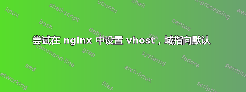 尝试在 nginx 中设置 vhost，域指向默认