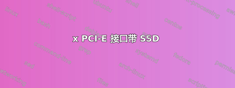 4x PCI-E 接口带 SSD